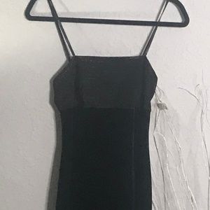 All That Jazz Black/Metallic Velvet Dress